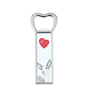 Ibizan Hound, Ibizan Podenco, Ibizan Warren Hound - bottle opener with a dog, personalized fridge opener, unique gift for a man by Art-Dog brand