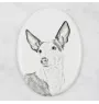 Podenco Ibicenco, Ibiza-Podenco,Ca Eivissec - Gedenktafel mit einem Foto eines Hundes, Grabplatte mit Druck, personalisierte ovale Platte der Marke Art-Dog