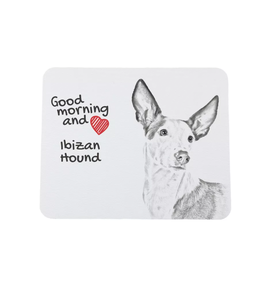 Podenco Ibicenco, Ibiza-Podenco,Ca Eivissec - Mauspad mit Druck, personalisiertes Mauspad mit Hund, einzigartiges Gadget für Büroangestellte von Art-Dog.