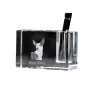 Podenco d'Ibiza, chien de garenne des Baléares - Porte-stylos, organiseur en cristal avec photo de chien, décoration de bureau unique par la marque Art-Dog