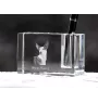 Ibizan Hound, Ibizan Podenco, Ibizan Warren Hound - Pen stand, crystal organiser with dog photo, unique desk decoration by Art-Dog brand