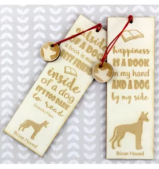 Podenco d'Ibiza, chien de garenne des Baléares - marque-page pour livre avec chien, marque-page personnalisé, accessoire canin pour les lecteurs de la marque Art-Dog