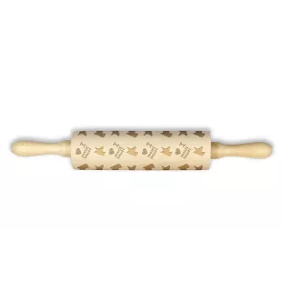 Ibizan Hound, Ibizan Podenco, Ibizan Warren Hound - patterned rolling pin with a dog, rolling pin for dough and ceramics, a gift for a pastry chef from the Art-Dog brand