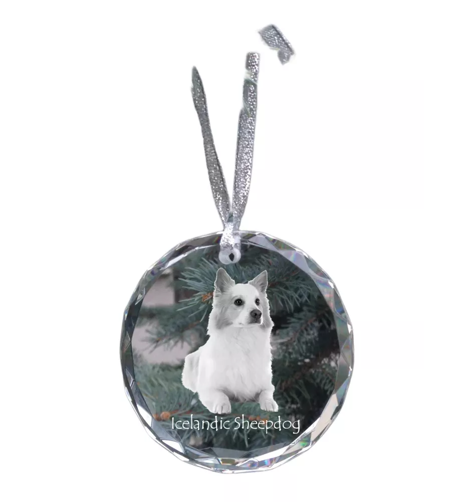 Islandzki szpic pasterski medal kryształowy z psem Art-Dog