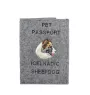 Icelandic Sheepdog, Icelandic Spitz, Iceland Dog - Dog passport case, document case, gift for the traveller from the Art-Dog brand