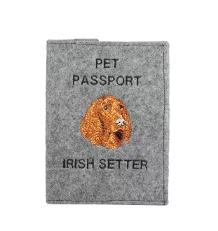 Irischer Setter - Hundepassetui, Dokumententasche, Geschenk für den Reisenden von der Marke Art-Dog