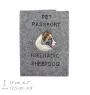 Icelandic Sheepdog, Icelandic Spitz, Iceland Dog - Dog passport case, document case, gift for the traveller from the Art-Dog brand