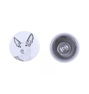 Podenco d'Ibiza, chien de garenne des Baléares - boucles d'oreilles uniques avec un chien, votre animal de compagnie sur un porte-clés, marque propre Art-Dog
