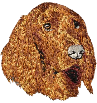 Irischer Setter - Hund geformtes Aufnäher, besticktes Patch, einzigartiges Dekor für den Rucksack der Marke Art-Dog