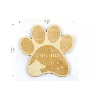 Islandhund, Isländischer Spitz, Isländischer Schäferhund - Tasse Untersetzer, graviert Untersetzer mit Hund, Geschenk für Hundeliebhaber von Art-Dog Marke