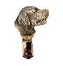 Irish Setter - brooch with a clip, holder for a start number, silver-plated dog show pin from the Art-Dog brand