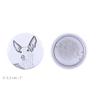 Ibizan Hound, Ibizan Podenco, Ibizan Warren Hound - pin with your dog, add your own photo, Art-Dog brand