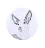 Podenco d'Ibiza, chien de garenne des Baléares - aimant avec un œil de chien, exceptionnellement léger, aimant puissant, produit fabriqué à la main par la marque Art-Dog