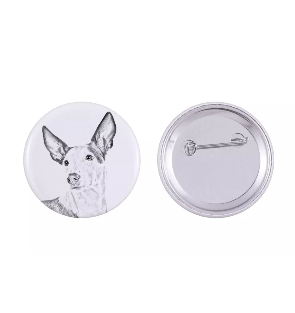 Ibizan Hound, Ibizan Podenco, Ibizan Warren Hound - pin with your dog, add your own photo, Art-Dog brand