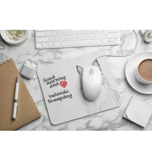 Icelandic Sheepdog, Icelandic Spitz, Iceland Dog - mouse pad with print, personalized dog-themed mouse pad, unique gadget for an office worker by Art-Dog brand