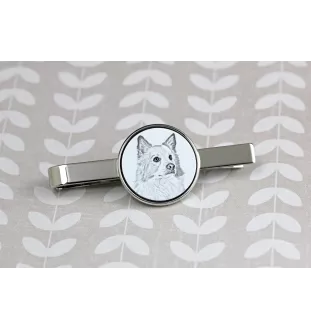 Islandhund, Isländischer Spitz, Isländischer Schäferhund - Krawattenklammer mit Hund, personalisierter Krawattenclip, einzigartiges Geschenk für Männer von der Marke Art-Dog