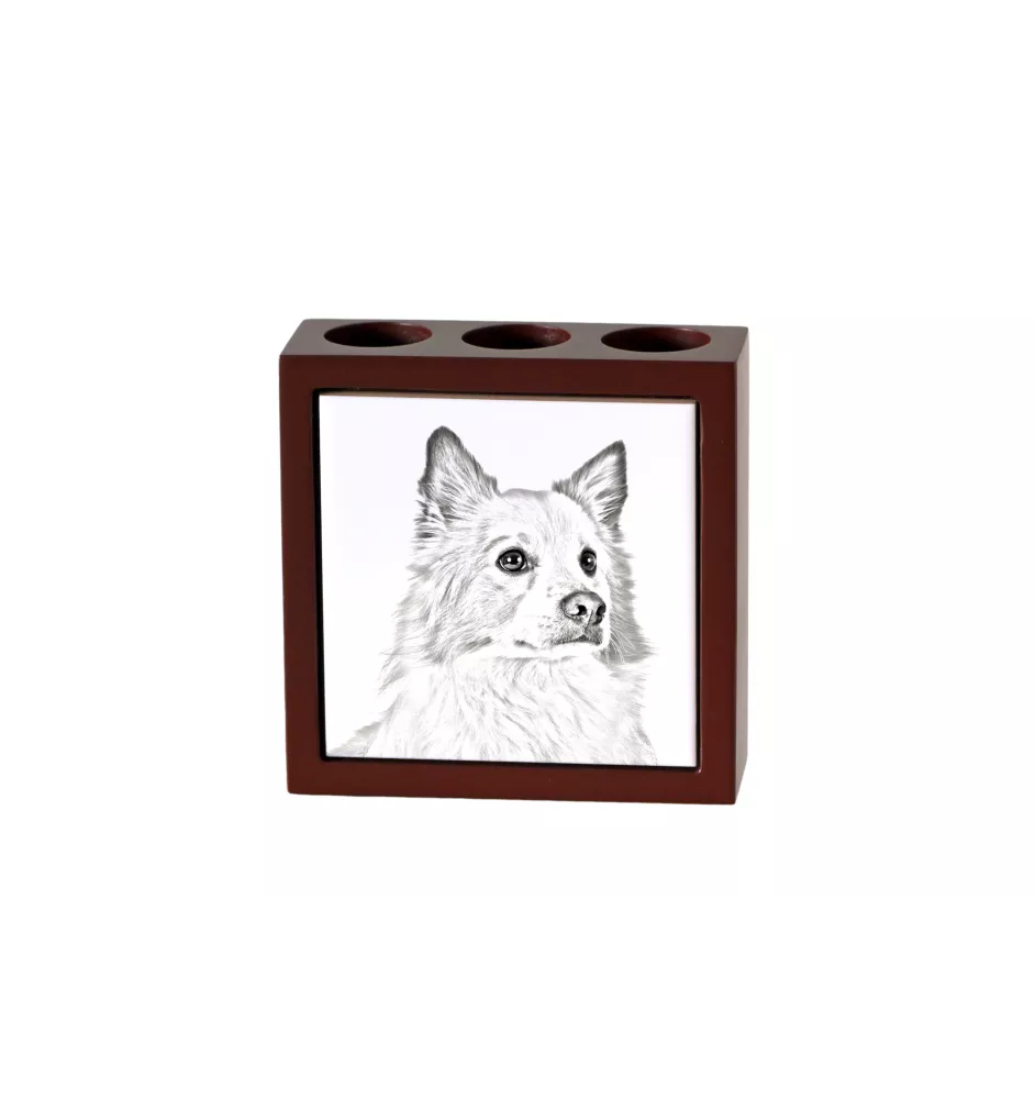Chien de berger islandais, Berger d'Islande - porte-stylo avec chien, organiseur de bureau avec impression, décoration de bureau personnalisée de la marque Art-Dog