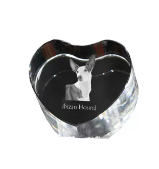 Podenco z Ibizy serce kryształowe z psem Art-Dog