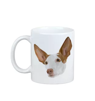 Podenco d'Ibiza, chien de garenne des Baléares - tasse avec une photo et un motif de chien géométrique Art-Dog