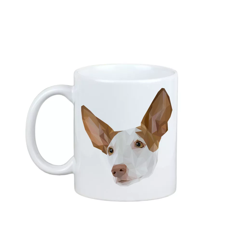 Podenco d'Ibiza, chien de garenne des Baléares - tasse avec une photo et un motif de chien géométrique Art-Dog