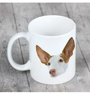 Podenco d'Ibiza, chien de garenne des Baléares - tasse avec une photo et un motif de chien géométrique Art-Dog