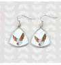 Podenco d'Ibiza, chien de garenne des Baléares - boucles d'oreilles avec une photo et un motif de chien géométrique Art-Dog