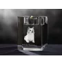 Islandhund, Isländischer Spitz, Isländischer Schäferhund - Kerzenhalter mit Hundefoto, Teelichthalter aus Kristall, personalisiertes Geschenk der Marke Art-Dog