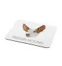Podenco d'Ibiza, chien de garenne des Baléares - tapis de souris géométrique avec photo et inscription Art-Dog