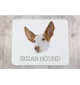 Podenco d'Ibiza, chien de garenne des Baléares - tapis de souris géométrique avec photo et inscription Art-Dog