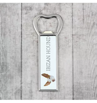Podenco Ibicenco, Ibiza-Podenco,Ca Eivissec - Flaschenöffner mit Bild und Aufschrift für Bier von Art-Dog