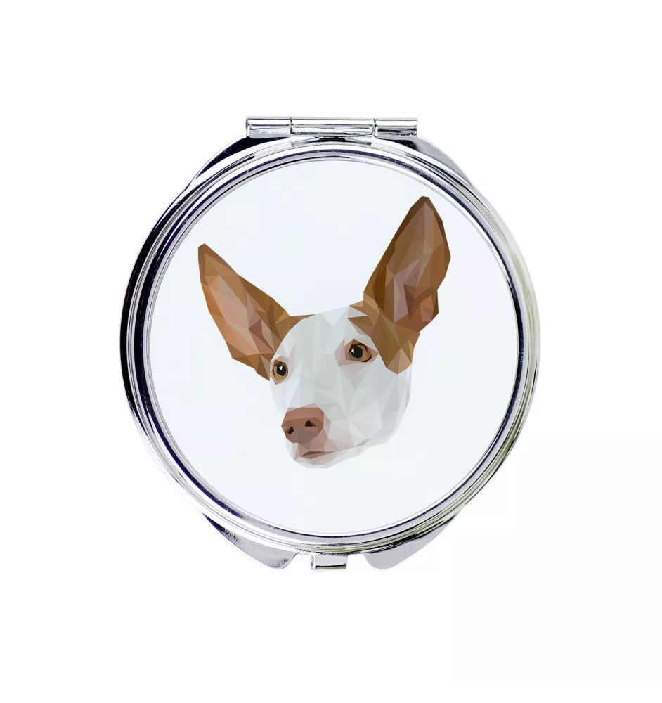 Podenco Ibicenco, Ibiza-Podenco,Ca Eivissec - Spiegel mit Foto und geometrischem Aufdruck der Marke Art-Dog
