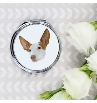 Ibizan Hound, Ibizan Podenco, Ibizan Warren Hound - mirror with a geometric design and the brand name Art-Dog