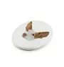 Ibizan Hound, Ibizan Podenco, Ibizan Warren Hound - a plate with a geometric design and the brand name Art-Dog