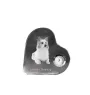 Icelandic Sheepdog, Icelandic Spitz, Iceland Dog - crystal clock with a dog picture, heart-shaped shelf clock, personalized standing clock by Art-Dog brand