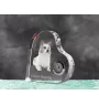 Islandzki szpic pasterski zegar w kształcie serca z psem Art-Dog
