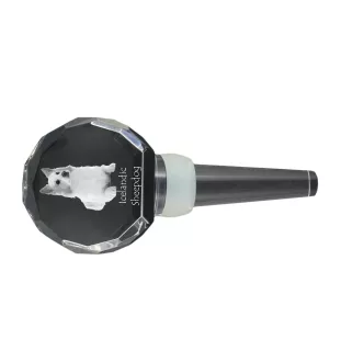 Islandhund, Isländischer Spitz, Isländischer Schäferhund - Kristallflaschenverschluss, einzigartiger Weinverschluss mit Foto, personalisiertes Geschenk für Sommelier der Marke Art-Dog