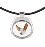 Ibizan Hound, Ibizan Podenco, Ibizan Warren Hound - necklace with a geometric design and the inscription "Art-Dog"