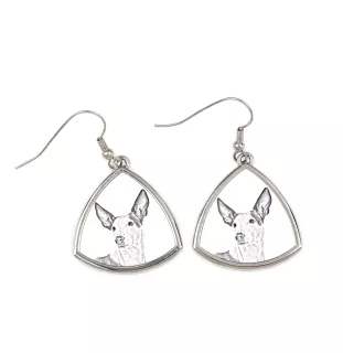 Ibizan Hound, Ibizan Podenco, Ibizan Warren Hound - dog earrings, hanging earrings with a picture, personalized jewelry with Art-Dog brand print