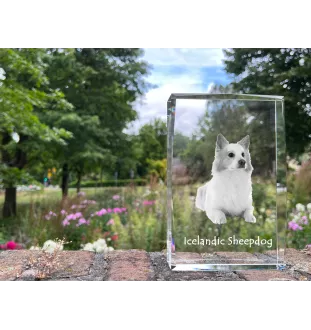 Islandzki szpic pasterski kryształ z psem Art-Dog