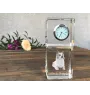 Chien de berger islandais, Berger d'Islande - montre en cristal avec photo, photo de chien dans un cristal, horloge de bureau personnalisée de la marque Art-Dog