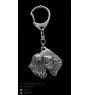 Soft-coated Wheatan Terrier  - Silver-plated key ring with dog, handbag decoration, backpack pendant by Art-Dog brand