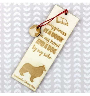 Icelandic Sheepdog, Icelandic Spitz, Iceland Dog - dog bookmark, personalized bookmark, dog gadget for Art-Dog brand readers