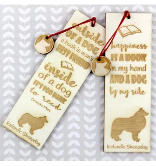 Chien de berger islandais, Berger d'Islande - marque-page pour livre avec chien, marque-page personnalisé, accessoire canin pour les lecteurs de la marque Art-Dog