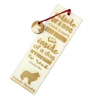 Islandhund, Isländischer Spitz, Isländischer Schäferhund - Lesezeichen mit Hund, personalisiertes Lesezeichen, Geschenk für Bücherwurm von der Marke Art-Dog