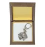 Soft-coated Wheatan Terrier  - Versilberter Schlüsselanhänger mit Hund in einer Geschenkbox, Handtaschenschmuck, Rucksackanhänger der Marke Art-Dog