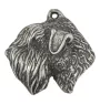 Soft-coated Wheatan Terrier  - Silver-plated key ring with a dog in a gift box, handbag decoration, backpack pendant by Art-Dog brand