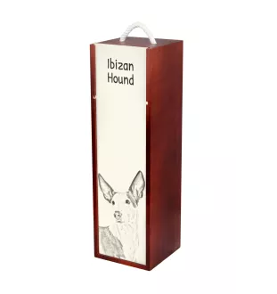 Podenco d'Ibiza, chien de garenne des Baléares - boîte à vin avec chien, boîte à alcool avec graphisme, boîte cadeau personnalisée de la marque Art-Dog