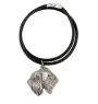 Terrier de Wheatan à poil doux  - collier avec un chien, pendentif en plaqué argent pour les fans de chiens, bijoux uniques de la marque Art-Dog