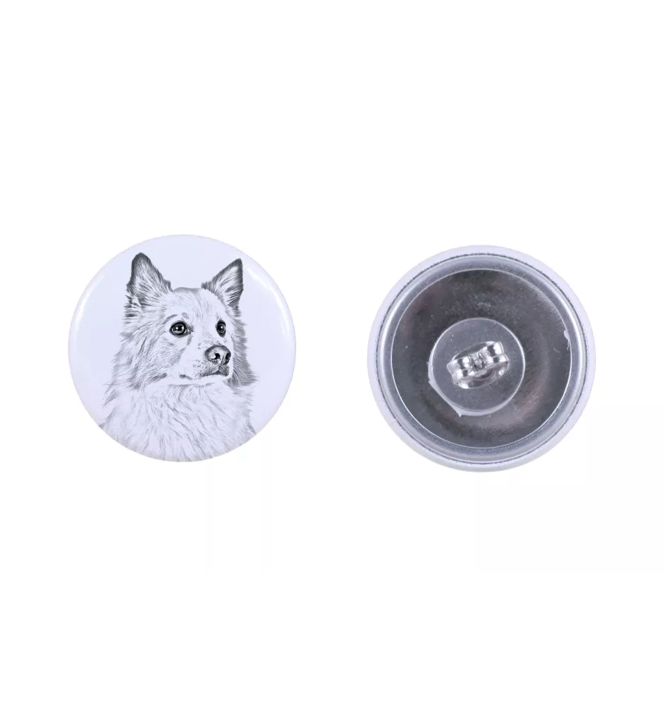 Chien de berger islandais, Berger d'Islande - boucles d'oreilles uniques avec un chien, votre animal de compagnie sur un porte-clés, marque propre Art-Dog