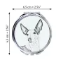 Ibizan Hound, Ibizan Podenco, Ibizan Warren Hound - Pocket mirror with a dog, personalized mirror for a purse, compact mirror with Art-Dog brand print.